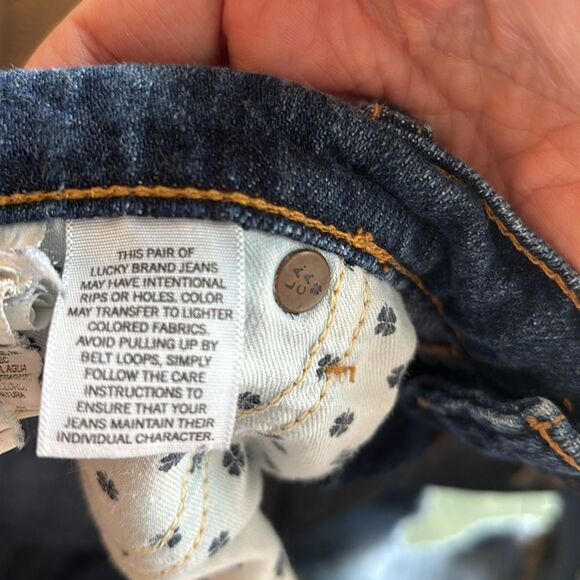 Lucky Brand Women cut off Blue Jean Shorts dark wash Malibu short size 10/30 EUC - Picture 7 of 8